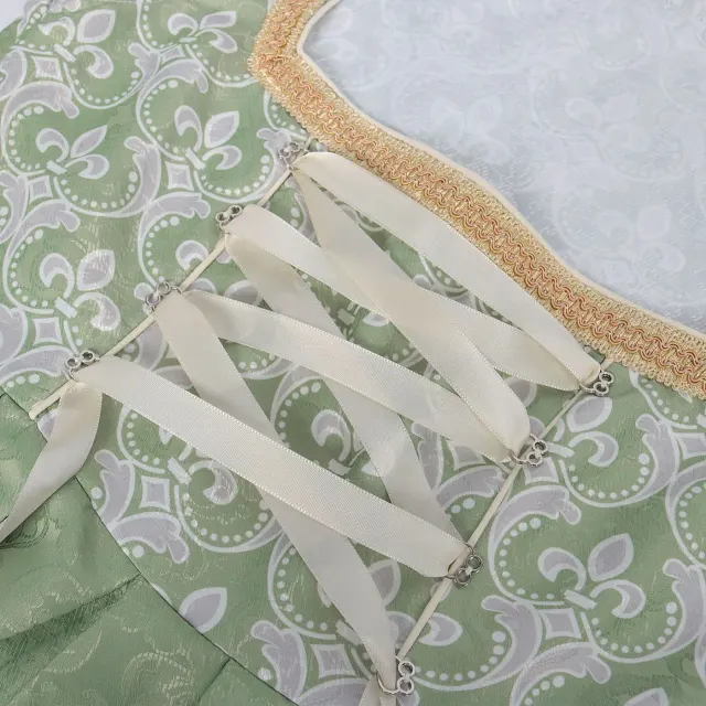 Robe de bière Oktoberfest pour femme, costume de scène en dentelle et jacquard détail 11