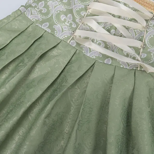 Robe de bière Oktoberfest pour femme, costume de scène en dentelle et jacquard détail 13