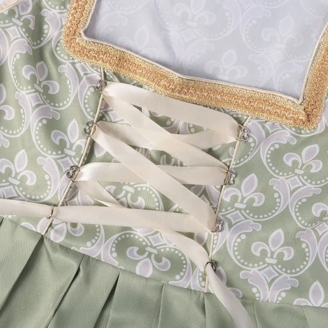 Robe de bière Oktoberfest pour femme, costume de scène en dentelle et jacquard détail 19