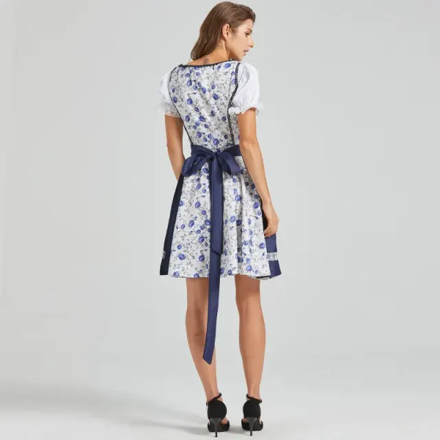 Damen-Oktoberfest-Spitzen-Maid-Kleid-Set, Colorblock-Stile Detail 6