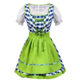 Maid-Kleid - Blau kariert