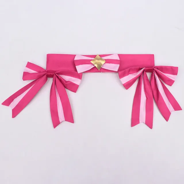 Women's Pink Anime Cosplay Dress Full Set for Halloween detail 9