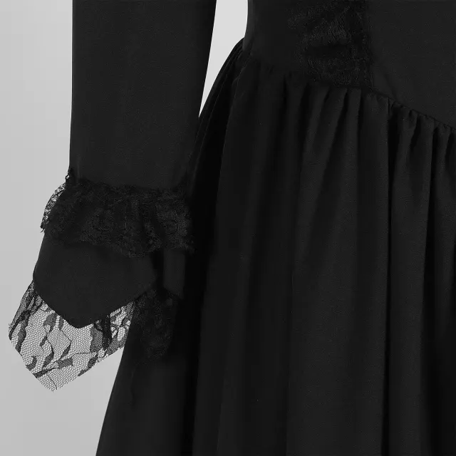 detalle de Vestido cortesano renacentista con encaje para mujer de talla grande para cosplay de Halloween 4