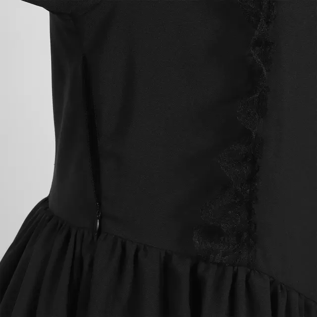 detalle de Vestido cortesano renacentista con encaje para mujer de talla grande para cosplay de Halloween 6