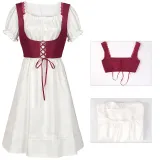 Vestido sin mangas con volantes - Blanco