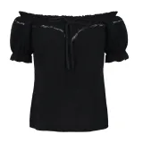 Renaissance-Bluse - Schwarz