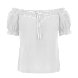 Renaissance-Bluse - Weiß