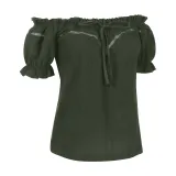 Renaissance-Bluse - Grün