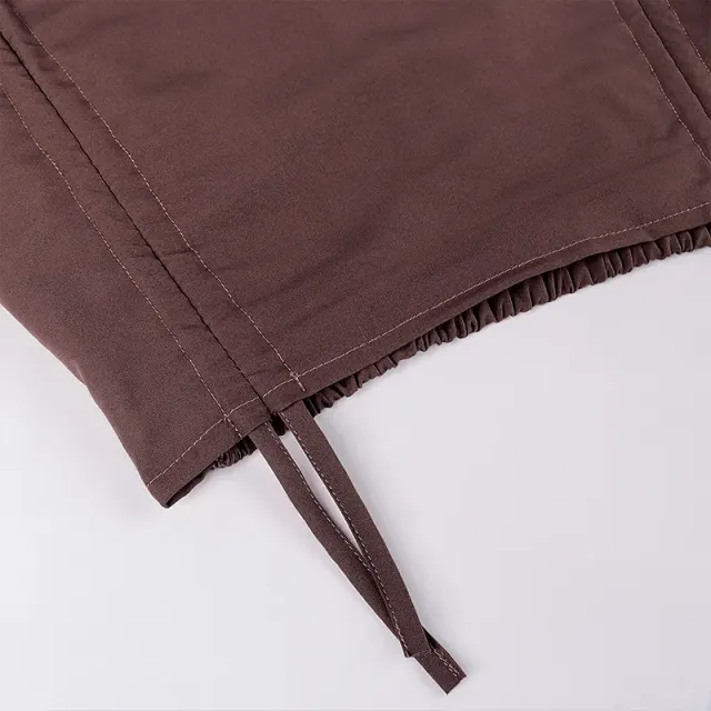 Women's Steampunk Gothic High-Low Drawstring Punk Skirt detail 7