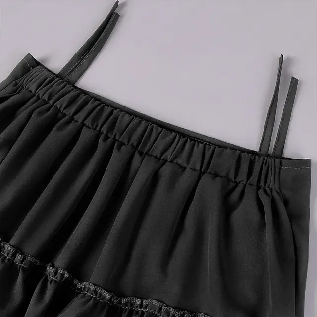 Women's Steampunk Gothic High-Low Drawstring Punk Skirt detail 19