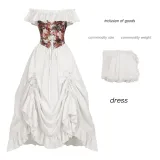 Viktorianisches Kleid 2 - Weiß (Auf Lager)