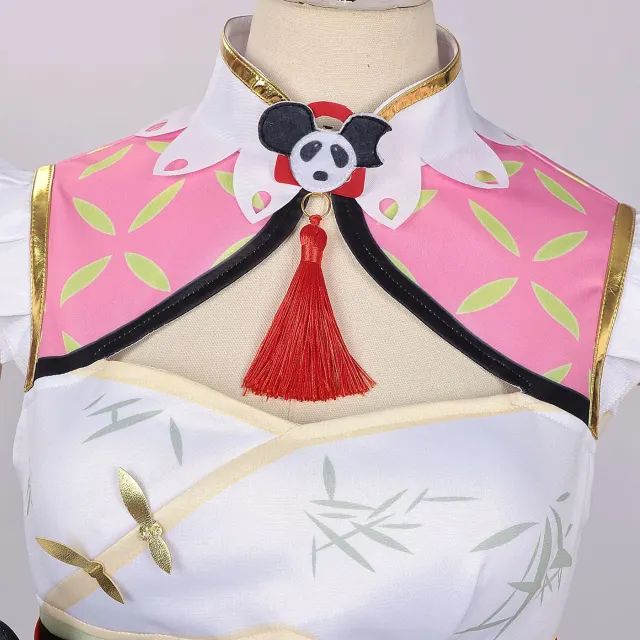 Xiaozhi Green Bamboo Anime-Qipao-Cosplay-Kostüm Detail 4