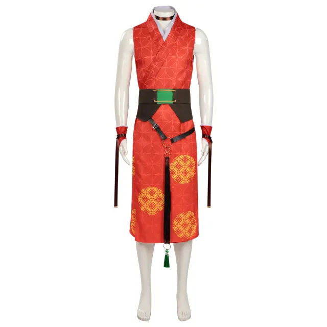 Year of the Horse Tanjiro Giyu Cosplay Costume Set detail 4