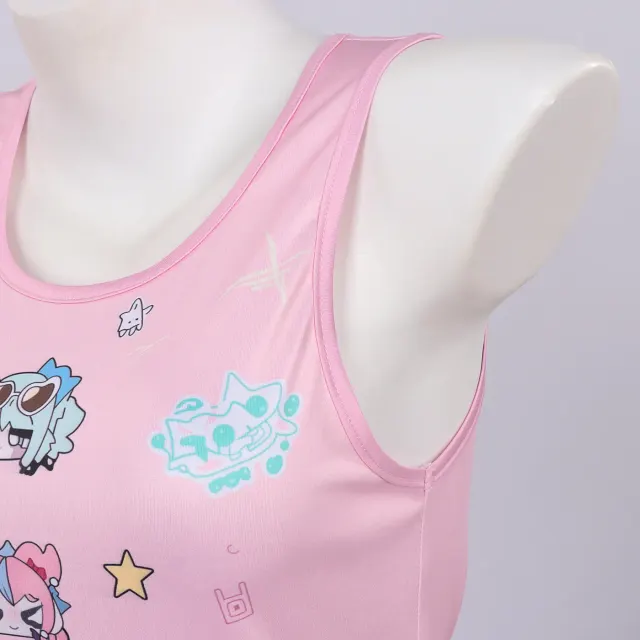 Zenless Zone Zero Qianxia Pink Print Cosplay Vest detail 4