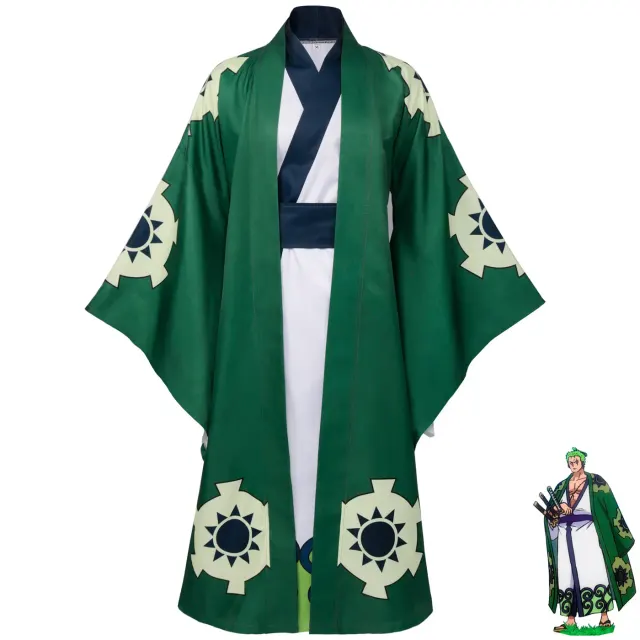 Zoro Juro Yukata Cosplay-Kostüm Langarm-Anime-Kimono-Set Detail 4